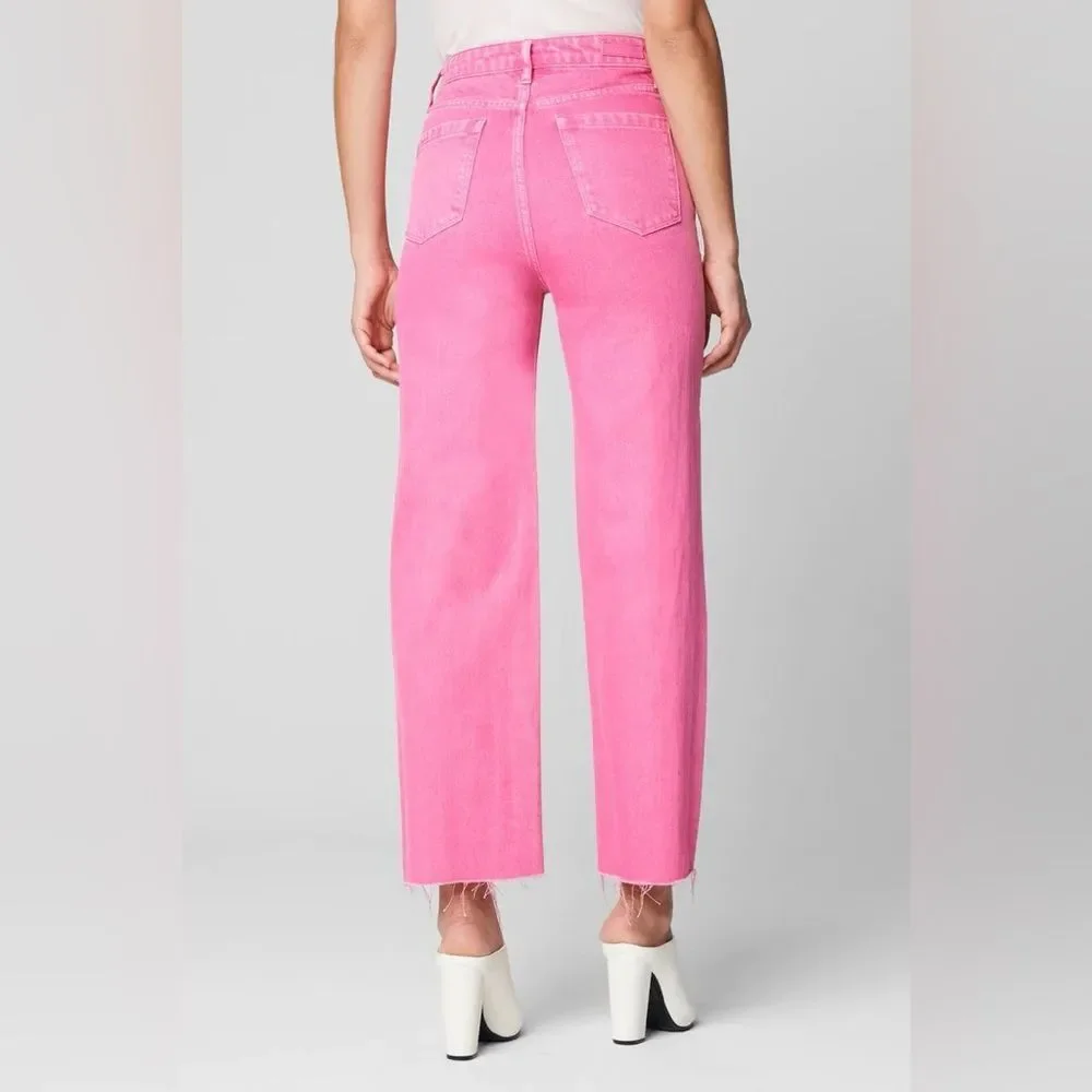 Blank NYC | The Baxter Pink Denim High-Waisted Straight Jeans